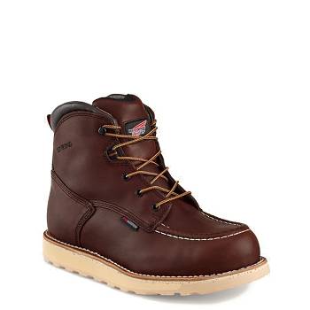 Red Wing Férfi Traction Tred 6-inch Safety Toe Vízálló Bakancs Barna